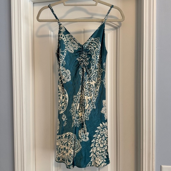 Zara Small Satin Slip Mini Dress ~ Paisley Club Party Night Out Nighty Sexy - Picture 2 of 8